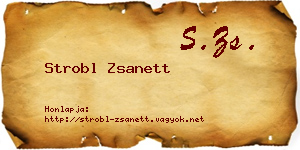 Strobl Zsanett névjegykártya
